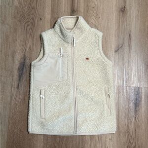 USC Cream Sherpa Fleece Vest